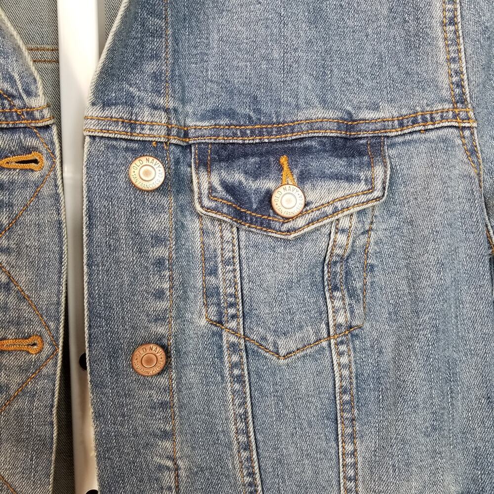 Old Navy Denim Button Up Jacket Small New With Tags - Picture 5 of 9